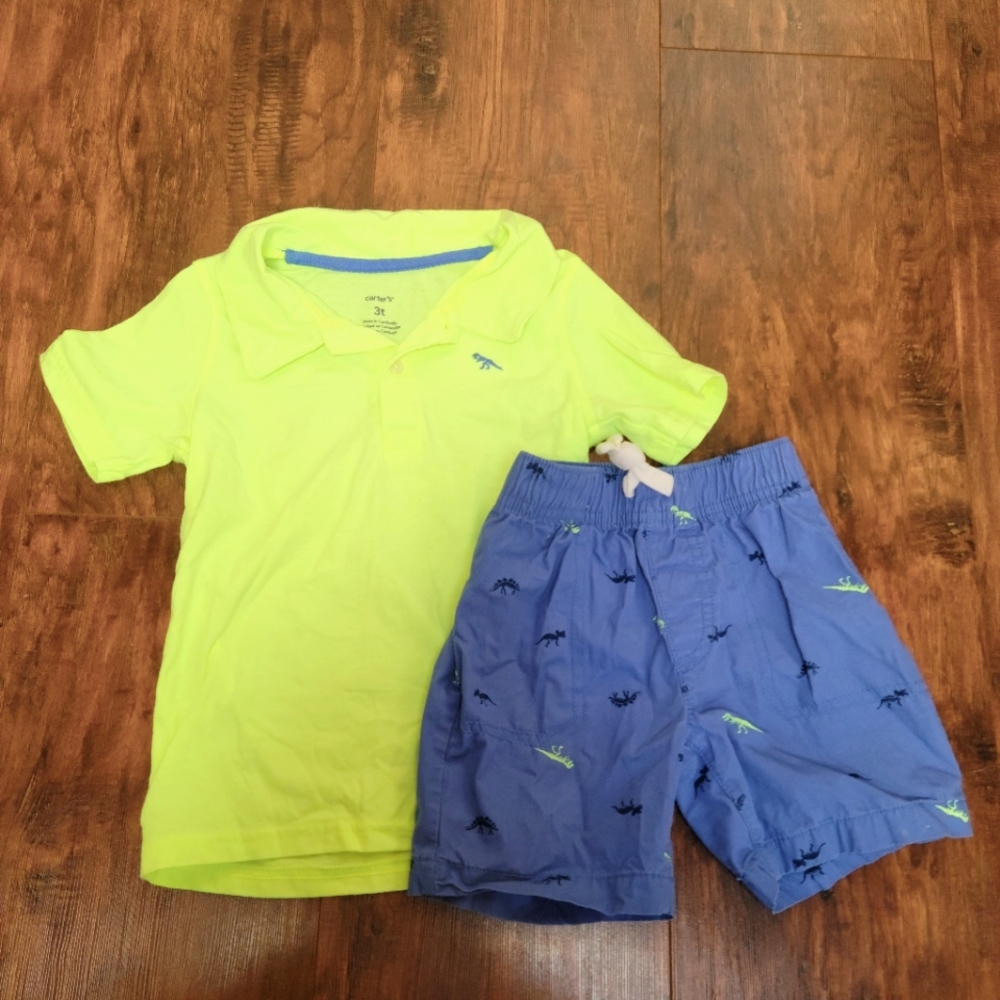 Carter's boys 3t Polo shirt/shorts set